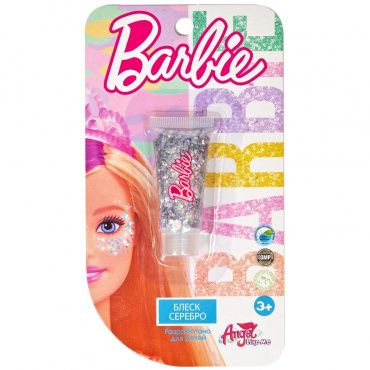 Barbie 03/02 Детская декоративная косметика Angel Like Me "BARBIE". Блеск для лица "Серебро".